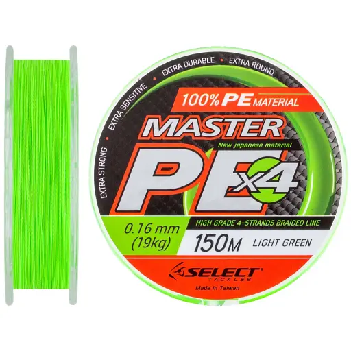 Шнур Select Master PE 150 м (салат.) 0.16 мм 19 кг