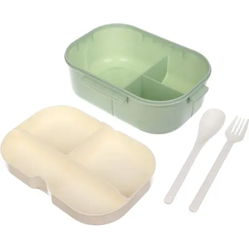Ланч-бокс Laprida з вилкою та ложкою 1200 мл зелений (64-21-1660) - фото 2