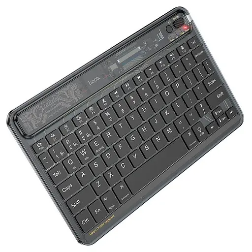 Клавиатура HOCO Transparent Discovery edition wireless BT keyboard S55 (только английский) черная - фото 1