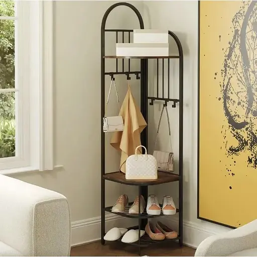 Вешалка для одежды Costway Richi угловая в стиле Loft - фото 3