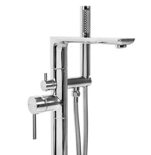 Смеситель для ванны Rea Flores хром напольный REA-B2712 Хром - фото 2