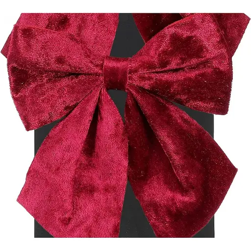 Бант декоративний Mica Decorations 13 см червоний велюр 2 шт. (1181204) - фото 3