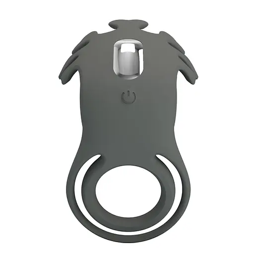 Эрекционное кольцо Pretty Love Vibrant Penis Ring Ruben 8.5 см серый - фото 4
