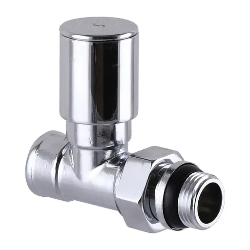 Кран вентильный прямой с американкой Solomon 1/2″ chrom 1875 с уплотнителем 000015809 - фото 1