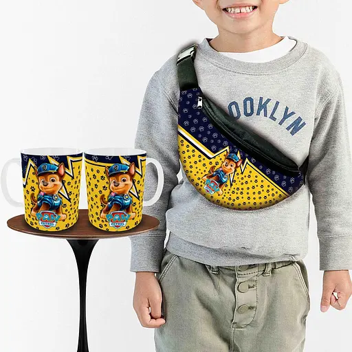 Подарунковий набір: Сумка-бананка + Кружка Щенячий патруль "Paw Patrol" дитячий, для хлопчика (00244)