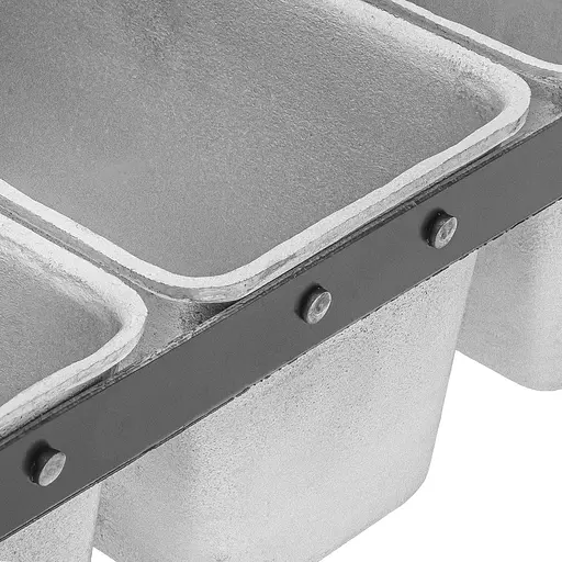 Форма хлібна алюмінієва 3-х секційна для випічки стандартного хліба цеглинки Л7 (36х21х11 см), Полімет 81320 - фото 9