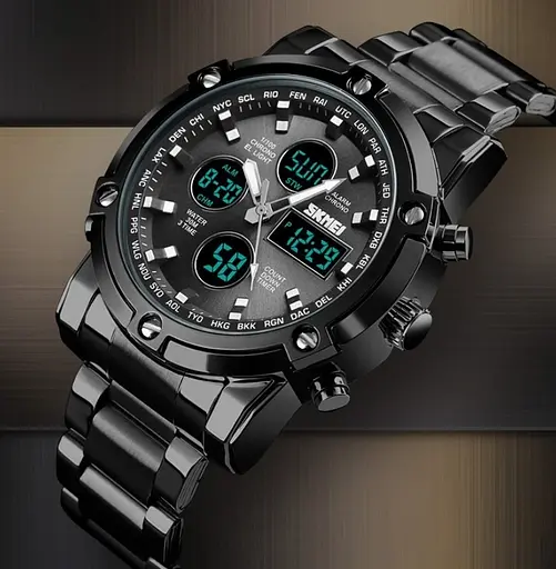Наручний годинник чоловічий Skmei Molot Limited AllBlack Чорний (2191) - фото 6