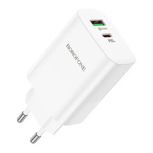 Сетевое зарядное устройство Borofone BN10 PD 65W + QC3.0 (1Type-C/1USB) Белый