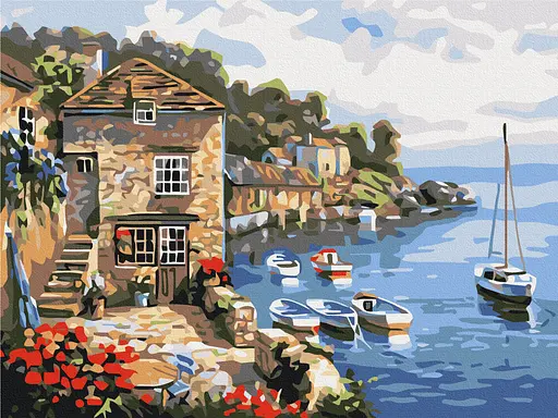 Картина по номерам на подрамнике Brushme Лодки в море - фото 1