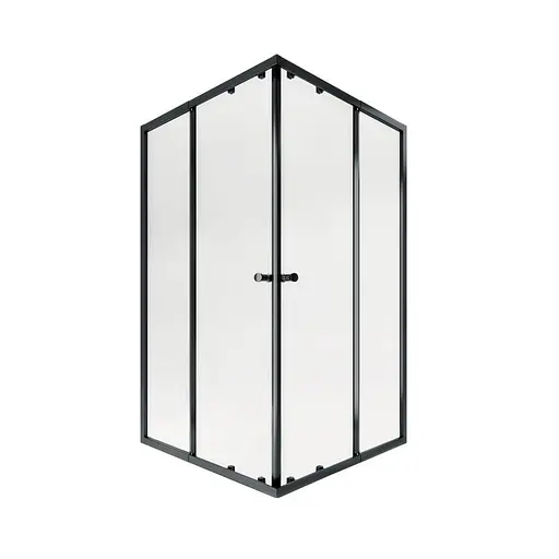 Душова кабіна Qtap Pisces BLA109-11SC5 90-105x90-105 см, скло Clear 5 мм без піддона, Чорний, Універсальна, прозорий - фото 1