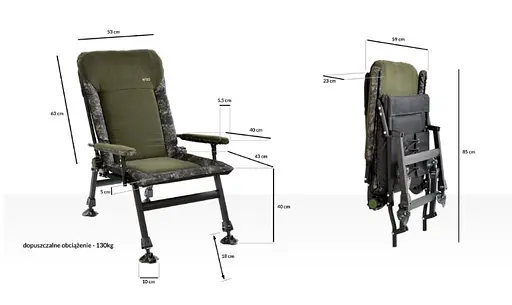 Рибальське крісло для коропа M-Elektrostatyk Cuzo Enzo модель 2023 - фото 5