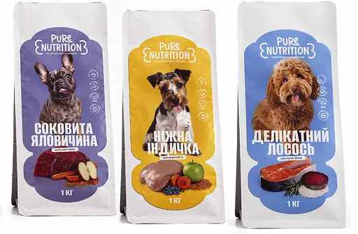 Cухий корм Pure Nutrition Дегустаційний сет для собак малих порід 1кг*3уп - фото 1
