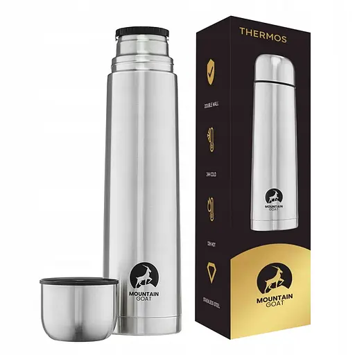 Термос Mountain Goat 1 л Silver (P-5907739315755) - фото 1