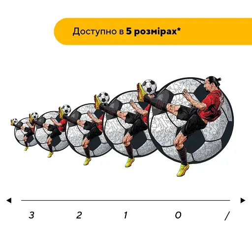 Деревянный пазл Златан Ибрагимович, А4, Деревянная коробка 100 элементов - фото 2