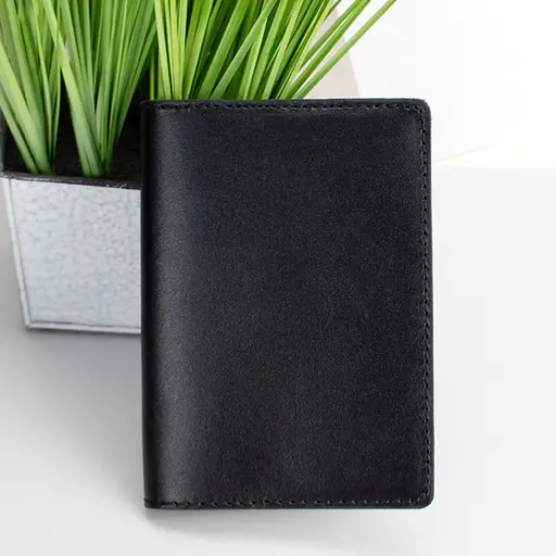 Обложка на паспорт, загранпаспорт кожаная черная Handycover 0054 - фото 1