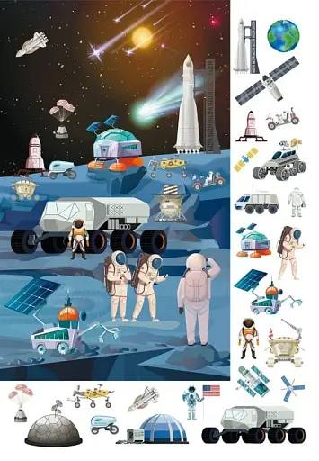 Книга-картонка Великий віммельбух. Космос - фото 6