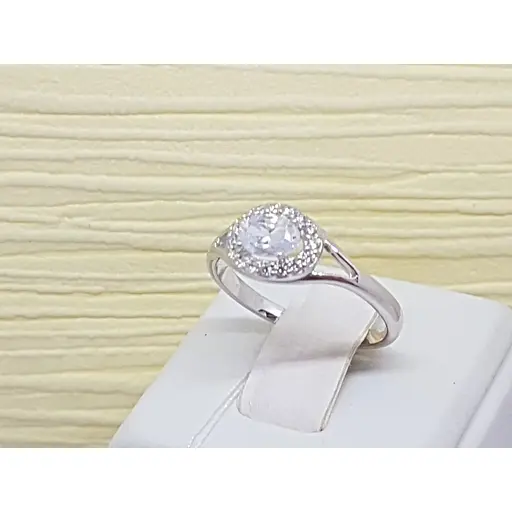 Срібне кільце Лазурит з фіанітами. 15065р 17,5 - фото 3