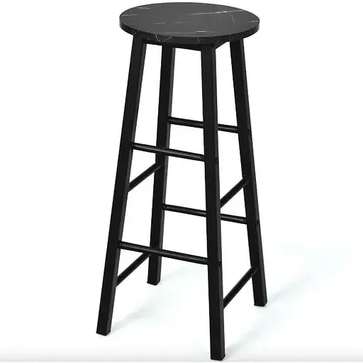 Комплект барних стільців Costway Eugad з підставкою для ніг чорний - фото 6