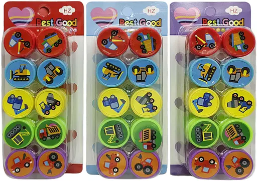 Набор штампиков Машина, 25 мм, 10 шт., в блистере, 1019-A (в ассортименте) - фото 2