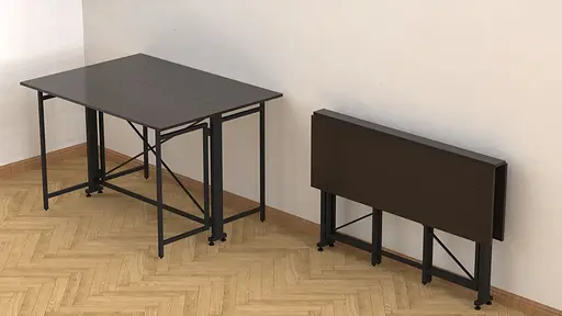 Стіл-книга трансформер Оріон 3 Ferrum-decor 750x1150x880 Чорний метал ДСП Венге Магія 16 мм (FRD-105631) - фото 7