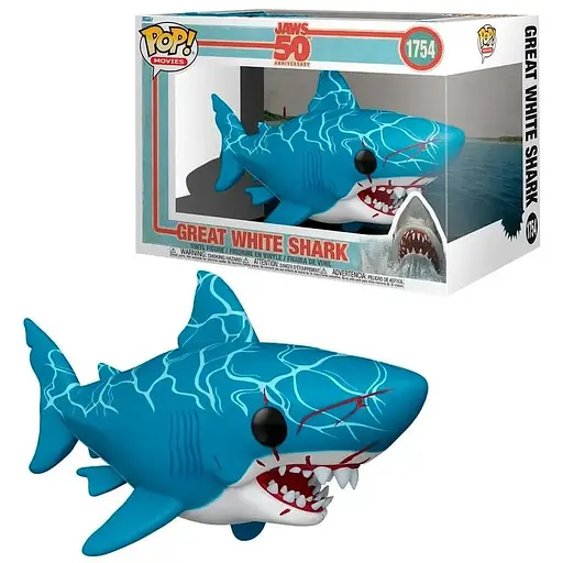 Коллекционная  фигурка   Funko Pop Фанко Поп Челюсти Акула людоед Jaws  Большая белая Акула 15см FP Movies J 1754 - фото 1