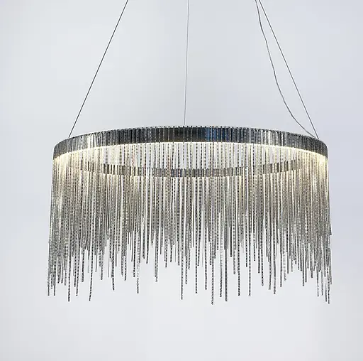 Хромована люстра з ланцюжками Ø 80 см | Арт. SP 07-800 | Line F - фото 4