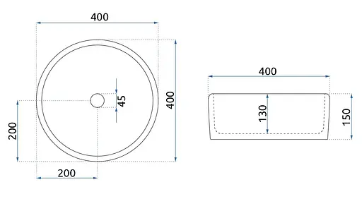 Умивальник Rea Florisa black matt накладний REA-U3307, Цветной - фото 5