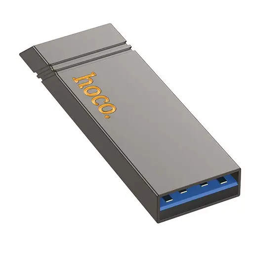 USB флеш накопитель Hoco UD13 128GB USB 3.2 металлический серый - фото 2