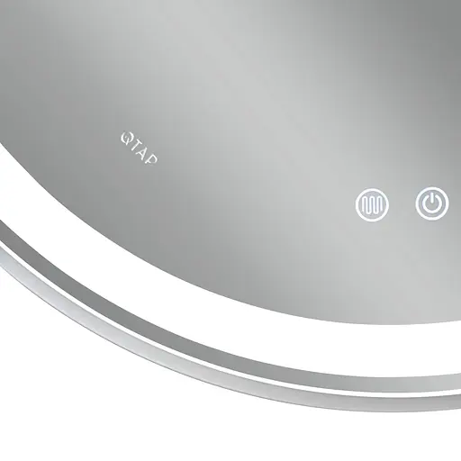 Дзеркало Qtap Gemini 800x700 з LED-підсвічуванням Touch, з антизапотіванням, з димером температури кольору (3000-6500K) Reverse QT2578R8071W - фото 9