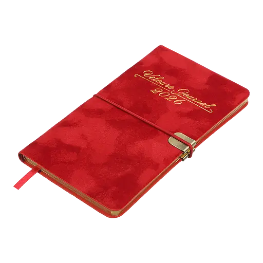 Щотижневик датований Buromax Velour 2026 85 x 153 мм штучна шкіра червоний (BM.2891-05) - фото 2