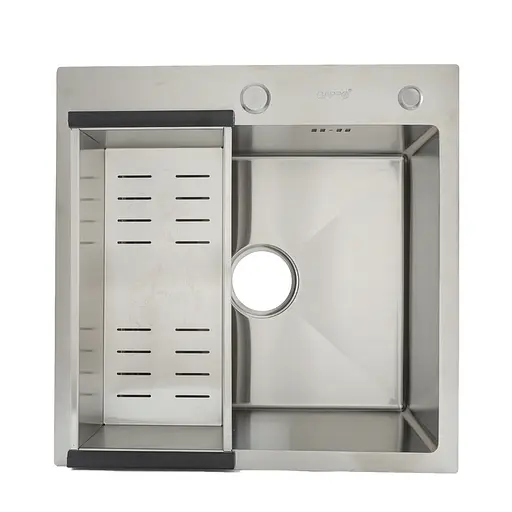 Кухонная мойка Gappo GS5050 накладная 500x500 мм, нержавеющая сталь, Нержавеющая сталь - фото 2