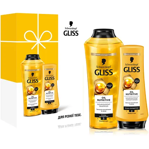 Набор Gliss Oil Nutritive: Шампунь 250 мл + Бальзам 200 мл - фото 4