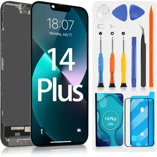 OLED-екран ARSSLY для iPhone 14 Plus РК-сенсорний екран у зборі з ремонтним комплектом Чорний, 6.7