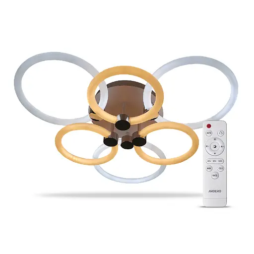 Світлодіодна накладна люстра Ardero AL6136ARD FELICITY 115Вт білий срібло - фото 1