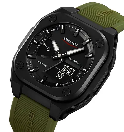 Часы мужские наручные спортивные Skmei 2328 (Зеленый) - фото 3
