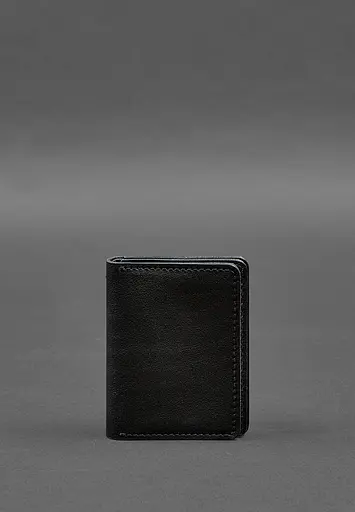 Кожаная обложка для водительского удостоверения, ID и пластиковых карт 2.0 черная - фото 2