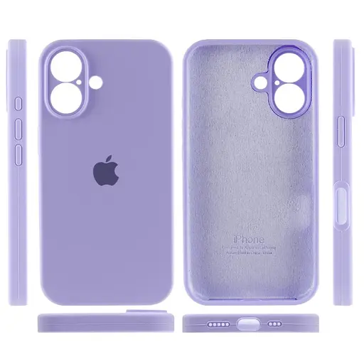 Чохол Epik Silicone Case Full Camera Protective AA для Apple iPhone 16, 6.1 Бузковий/Dasheen - фото 4