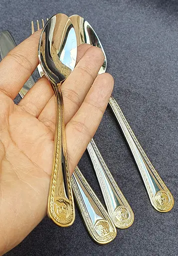 Набор столовых приборов Swiss Family 187 Versace на 12 персон в подарочном кейсе 48 предметов - фото 6