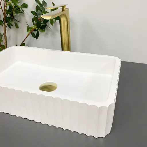 Умивальник VBI Florentia white matt накладний VBI-015000, Білий матовий - фото 6