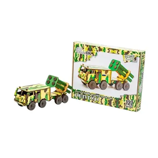 Дерев'яний 3D конструктор Puzzleok Нептун 127 деталей (00989)