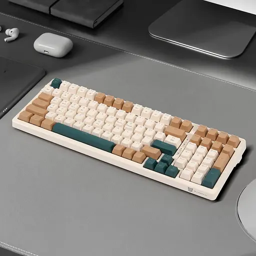 Механічна бездротова/провідна клавіатура Qisan 100-клавіш - потрійний режим 2.4G/USB-C/BT та ергономічний дизайн - розкладка США | - фото 5
