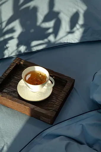 Комплект постільної білизни двоспальний євро 200х220 см варена бавовна White Dream Блакитно-сірий (2006) - фото 4