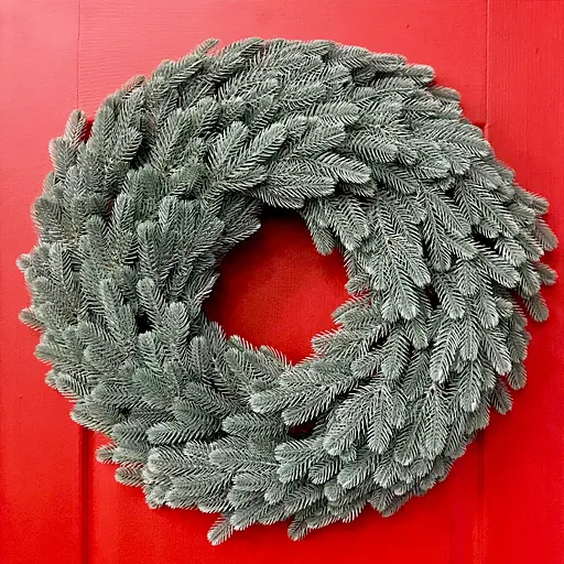 Венок хвойный рождественский Hvoya Traditional литой голубой 60 см