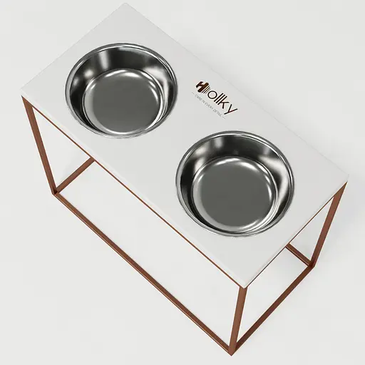 Hollky Base XL40 — миски на підставці для великих собак (2 × 1,8 л, висота 40 см) - фото 9