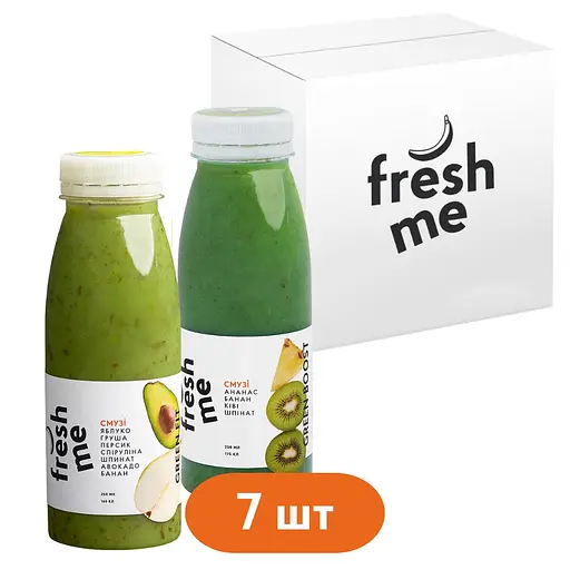 Смузі FreshMe Зелена енергія Набір 250 мл х 7 шт