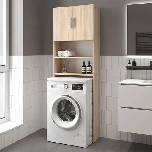 Тумба под стиральную машину VAYS M-107 дуб сонома 64×25×190 см