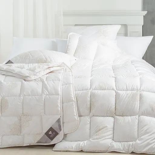 Ковдра Ideia 4 Сезона зима-літо Антиалергенне волокно Дві ковдри троянда 155х210см (8-9503*002) - фото 7