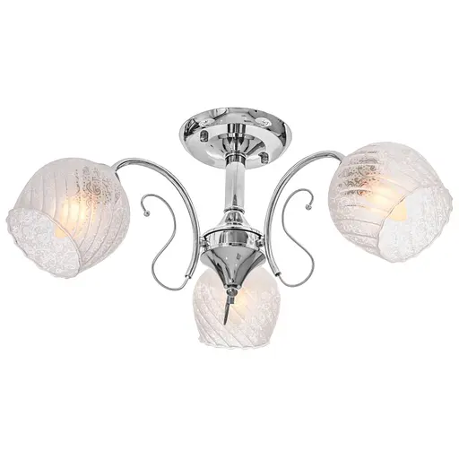 Люстра стельова Brille в спальню E27 60W CH (LK-567C/3) - фото 2