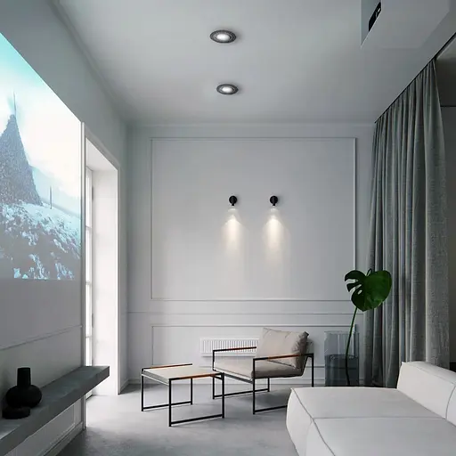 Вбудований поворотний світильник Feron DL6210 під лампу чорний - фото 3