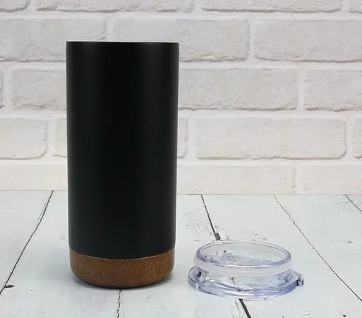 Склянка з корковим дном 480 мл Black із нержавіючої сталі з подвійними стінками - фото 8